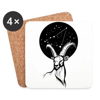 Capricorn - Coasters (set of 4) - white - Front