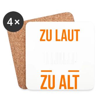 Keyboard Zu Laut Musik Keyboarder - Untersetzer (4er-Set) - Weiß - Vorne