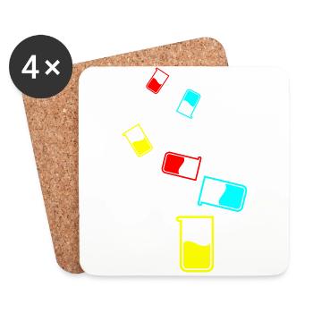 Test tube chemistry - Coasters (set of 4) - white - Front