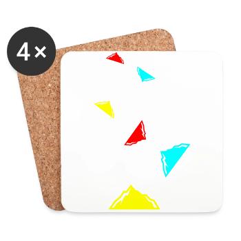 Mountain Icon Icon - Coasters (set of 4) - white - Front