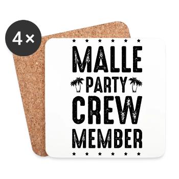 Malle Party Crew - Coasters (set of 4) - white - Front