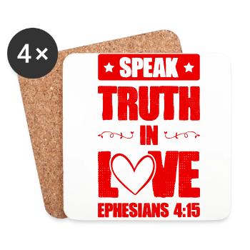 Bible Love Verses - Coasters (set of 4) - white - Front