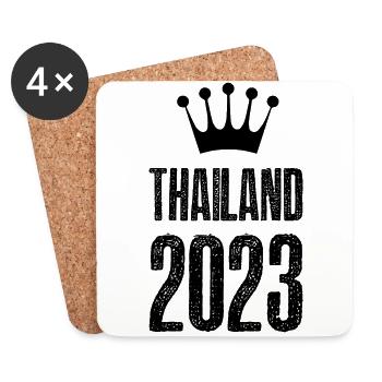 Thailand 2023 Krona - Coasters (set of 4) - white - Front