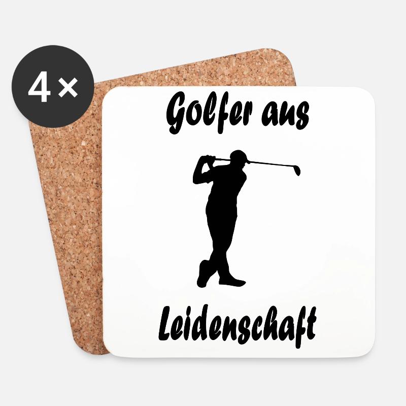Golfer aus Leidenschaft - Untersetzer (4er-Set) - Weiß