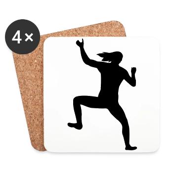 Freedom in the climbing wall - Coasters (set of 4) - white - Front