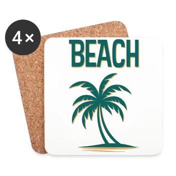 Beach - Coasters (set of 4) - white - Front