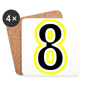 8 Number College - Coasters (set of 4) - white - Front