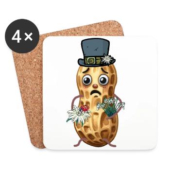 Peanuts Peanut Spring Switzerland Tyrol Nut - Coasters (set of 4) - white - Front