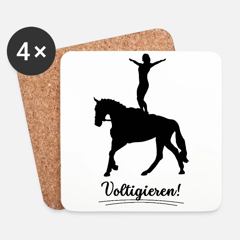 Voltigieren - Untersetzer (4er-Set) - Weiß