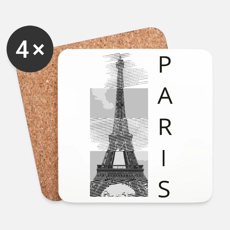 paris - Untersetzer (4er-Set) - Weiß