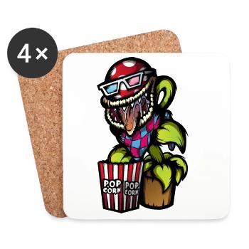 Carnivorous Plant - Coasters (set of 4) - white - Front