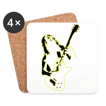 Rock' Roll, c’est la vie ✔ - Dessous de verre (lot de 4) - blanc - Devant