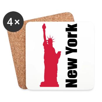 New York - Untersetzer (4er-Set) - Weiß - Vorne