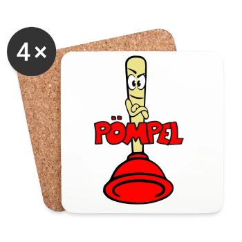 Pömpel - Untersetzer (4er-Set) - Weiß - Vorne