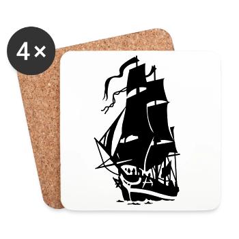 schiff_5 - Coasters (set of 4) - white - Front