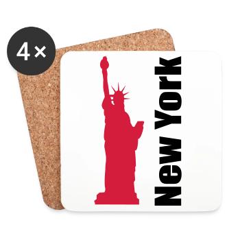 New York - Untersetzer (4er-Set) - Weiß - Vorne