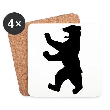 Bear of Berlin - Coasters (set of 4) - white - Front