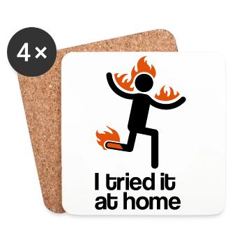 i tried it at home - Coasters (set of 4) - white - Front