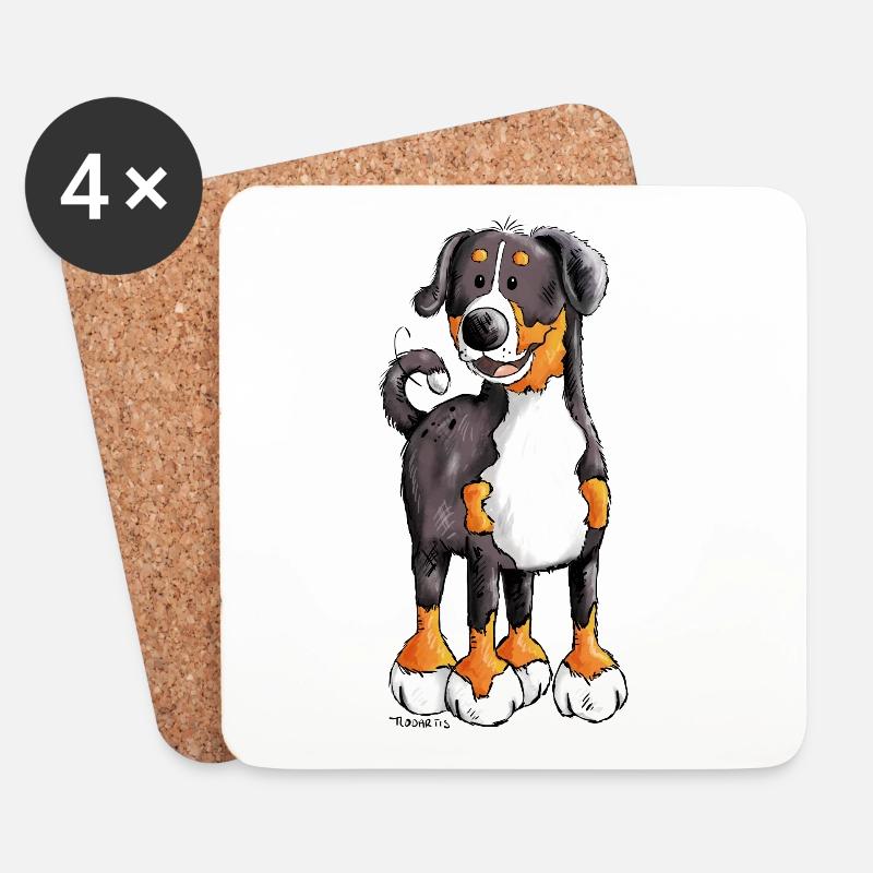 Der Appenzeller Sennenhund - Untersetzer (4er-Set) - Weiß