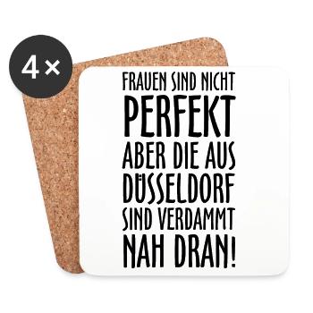 Die Frauen aus Düsseldorf - Untersetzer (4er-Set) - Weiß - Vorne