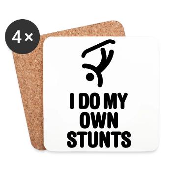 I do my own stunts lustige Snowboarden snowboard - Untersetzer (4er-Set) - Weiß - Vorne