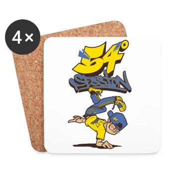 Breakdance B-Boy Streetdance Design Hip Hop Dance - Untersetzer (4er-Set) - Weiß - Vorne