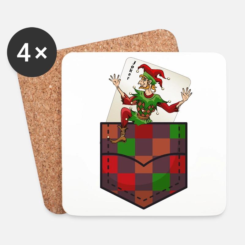 BrustTasche (Joker-Edition) - Untersetzer (4er-Set) - Weiß