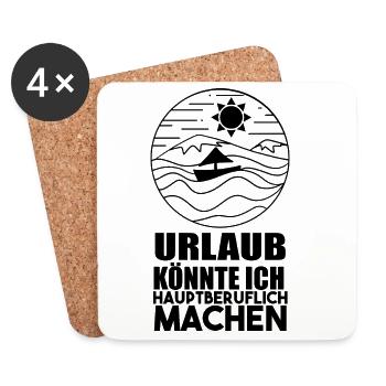 Segel Urlaub - Untersetzer (4er-Set) - Weiß - Vorne