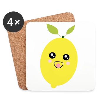 Carnival, Carnival, Costume, Lemon - Coasters (set of 4) - white - Front