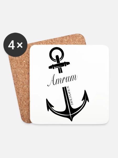 Amrum - Untersetzer (4er-Set) - Weiß