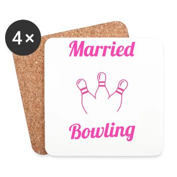 Bowler Femme - Dessous de verre (lot de 4) - blanc - Devant