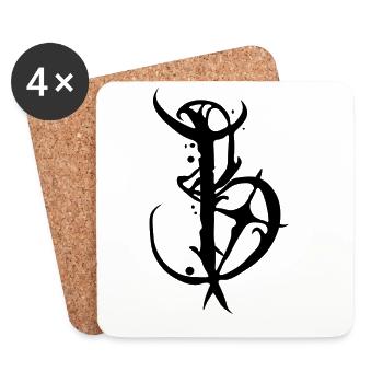 B - Dessous de verre (lot de 4) - blanc - Devant