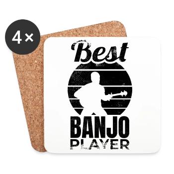 Best Banjo Player - Coasters (set of 4) - white - Front