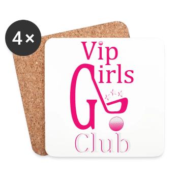 Frauen Golf - Untersetzer (4er-Set) - Weiß - Vorne