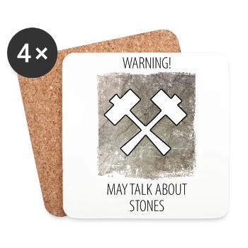 Stonemason Stone Sculptor Saying - Coasters (set of 4) - white - Front
