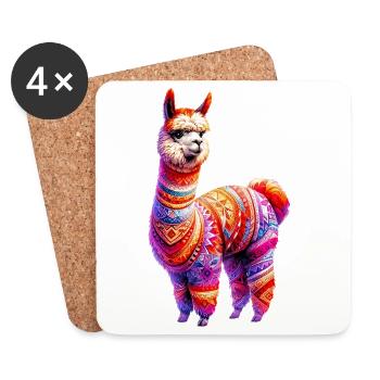 Alpaca - Coasters (set of 4) - white - Front