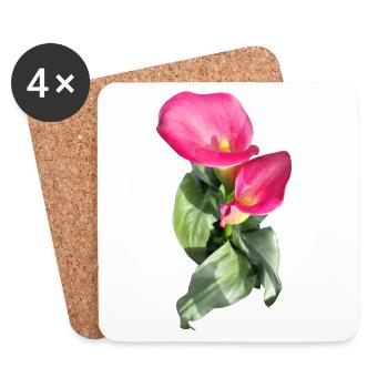 CALLASPink Calla Blossom Magic - Coasters (set of 4) - white - Front