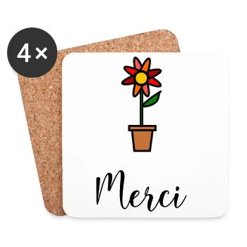 MISTRESS. MASTER. THANK YOU. THANK YOU MISTRESS - Coasters (set of 4) - white - Front