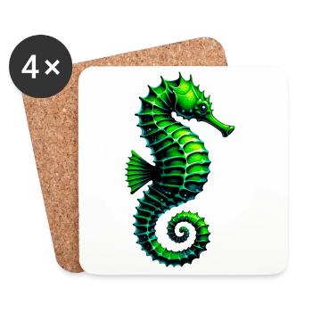 Seahorse - Coasters (set of 4) - white - Front