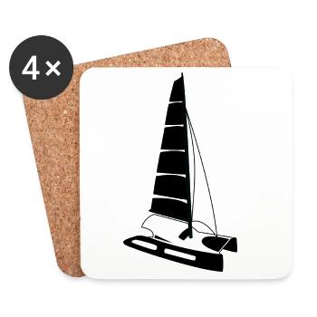 Catamaran design by Nicolas POITEVIN - Dessous de verre (lot de 4) - blanc - Devant