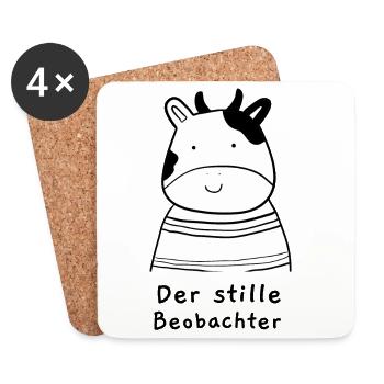 The silent observer - Coasters (set of 4) - white - Front