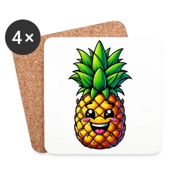 Pineapple - Coasters (set of 4) - white - Front