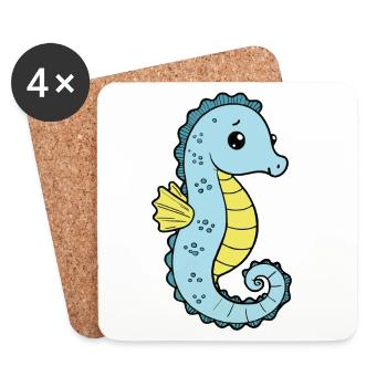 Seahorse Seahorse - Coasters (set of 4) - white - Front