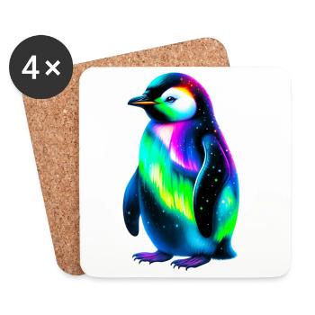 Pingouin - Dessous de verre (lot de 4) - blanc - Devant