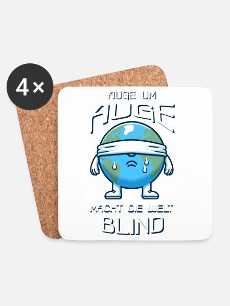 An eye for an eye - Coasters (set of 4) - white