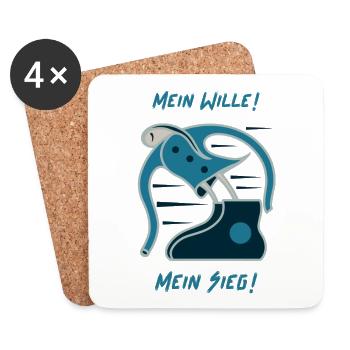 My will! My victory! - Coasters (set of 4) - white - Front