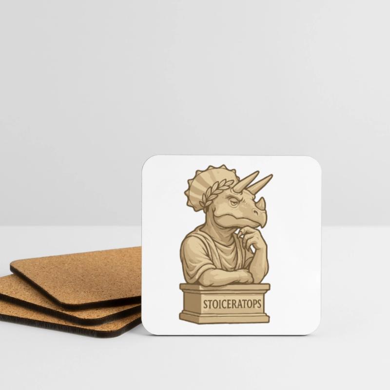 Stoiceratops Coasters (set of 4)