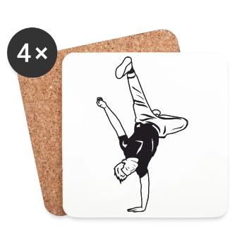 B Boy - Coasters (set of 4) - white - Front