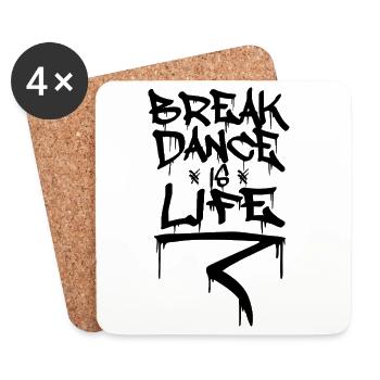Breakdance Motivation - Untersetzer (4er-Set) - Weiß - Vorne