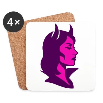 She-devil - Coasters (set of 4) - white - Front